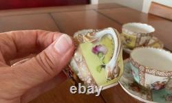 Schlesische Porzellanfabrik Demitasse Cups and Saucers Set of 4