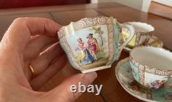 Schlesische Porzellanfabrik Demitasse Cups and Saucers Set of 4