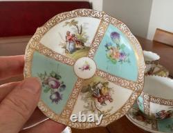 Schlesische Porzellanfabrik Demitasse Cups and Saucers Set of 4