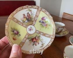 Schlesische Porzellanfabrik Demitasse Cups and Saucers Set of 4