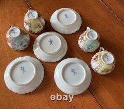 Schlesische Porzellanfabrik Demitasse Cups and Saucers Set of 4