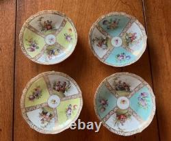 Schlesische Porzellanfabrik Demitasse Cups and Saucers Set of 4