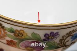 Schumann Bavaria Empress Dresden Flowers 8 Demitasse Cups & 9 Saucers -FREE SHIP
