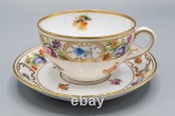 Schumann Bavaria Empress Dresden Flowers 8 Demitasse Cups & 9 Saucers FREE SHIP