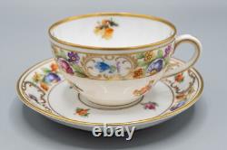 Schumann Bavaria Empress Dresden Flowers 8 Demitasse Cups & 9 Saucers -FREE SHIP