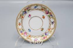 Schumann Bavaria Empress Dresden Flowers 8 Demitasse Cups & 9 Saucers -FREE SHIP