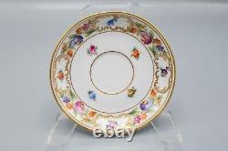 Schumann Bavaria Empress Dresden Flowers 8 Demitasse Cups & 9 Saucers FREE SHIP