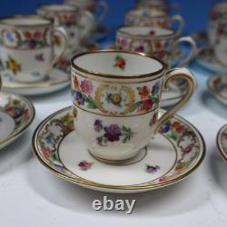 Schumann Dresden Bavaria Dresden Flower 12 Demitasse Espresso Cups & Saucers