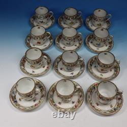 Schumann Dresden Bavaria Dresden Flower 12 Demitasse Espresso Cups & Saucers