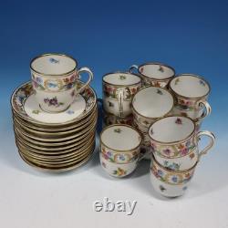 Schumann Dresden Bavaria Dresden Flower 12 Demitasse Espresso Cups & Saucers