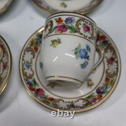 Schumann Dresden Bavaria Dresden Flower 12 Demitasse Espresso Cups & Saucers
