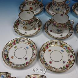 Schumann Dresden Bavaria Dresden Flower 12 Demitasse Espresso Cups & Saucers