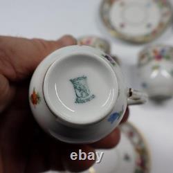 Schumann Dresden Bavaria Dresden Flower 12 Demitasse Espresso Cups & Saucers