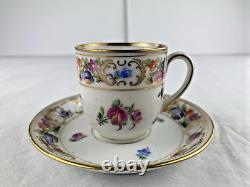 Schumann Dresden Bavaria Empress Flowers Demitasse Cups & Saucers 11 sets