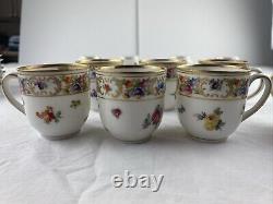 Schumann Dresden Bavaria Empress Flowers Demitasse Cups & Saucers 11 sets