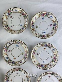 Schumann Dresden Bavaria Empress Flowers Demitasse Cups & Saucers 11 sets