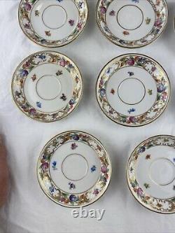 Schumann Dresden Bavaria Empress Flowers Demitasse Cups & Saucers 11 sets