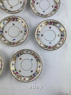 Schumann Dresden Bavaria Empress Flowers Demitasse Cups & Saucers 11 sets