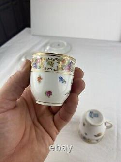 Schumann Dresden Bavaria Empress Flowers Demitasse Cups & Saucers 11 sets