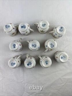 Schumann Dresden Bavaria Empress Flowers Demitasse Cups & Saucers 11 sets