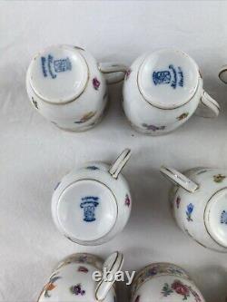 Schumann Dresden Bavaria Empress Flowers Demitasse Cups & Saucers 11 sets