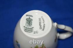 Schumann Empress Dresden Flowers (9) Demitasse Cups, 2¼ & (9) Saucers, (BOX L)