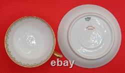 Set 11 Haviland Limoges Demitasse Cups & Saucers Gold White Scheilger 777 varn