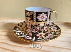 Set 11 x Royal Crown Derby traditional Imari #2451 demitasse cups$saucers, Y1967