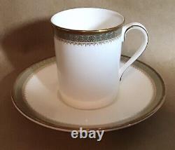 Set 12 Flat Demitasse Espresso Cups & Saucers Royal Doulton Clarendon H4993