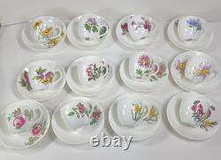 Set 12 Minton Demitasse Cup & Saucer Sets Botanical Garden Flowers B1329