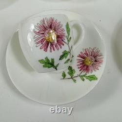 Set 12 Minton Demitasse Cup & Saucer Sets Botanical Garden Flowers B1329