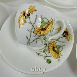 Set 12 Minton Demitasse Cup & Saucer Sets Botanical Garden Flowers B1329