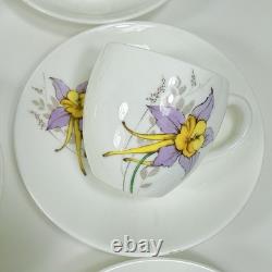 Set 12 Minton Demitasse Cup & Saucer Sets Botanical Garden Flowers B1329