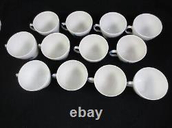 Set 12 Vintage Royal Copenhagen Demitasse Espresso Cups & Saucers Braided #8046