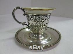 Set 12 Vintage Sterling Silver Webster Germany Demitasse Tea Egg Cup Saucer