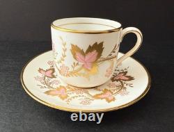 Set/20 vintage Grosvenor England bone china CAMBRIDGE PINK & GOLD Demitasse set