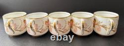 Set/20 vintage Grosvenor England bone china CAMBRIDGE PINK & GOLD Demitasse set