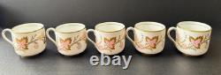 Set/20 vintage Grosvenor England bone china CAMBRIDGE PINK & GOLD Demitasse set