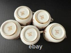 Set/20 vintage Grosvenor England bone china CAMBRIDGE PINK & GOLD Demitasse set
