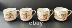 Set/20 vintage Grosvenor England bone china CAMBRIDGE PINK & GOLD Demitasse set
