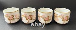 Set/20 vintage Grosvenor England bone china CAMBRIDGE PINK & GOLD Demitasse set