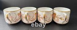 Set/20 vintage Grosvenor England bone china CAMBRIDGE PINK & GOLD Demitasse set