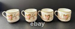 Set/20 vintage Grosvenor England bone china CAMBRIDGE PINK & GOLD Demitasse set