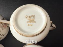 Set/20 vintage Grosvenor England bone china CAMBRIDGE PINK & GOLD Demitasse set