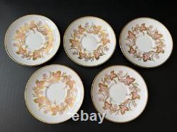 Set/20 vintage Grosvenor England bone china CAMBRIDGE PINK & GOLD Demitasse set