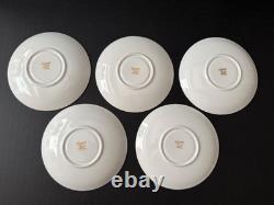 Set/20 vintage Grosvenor England bone china CAMBRIDGE PINK & GOLD Demitasse set