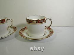 Set/3 Royal Crown Derby- #a1317 Cloisonne Flat Demitasse Cups / Saucers