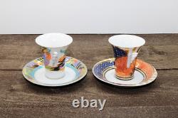 Set 4 Collectable Demitasse Espresso Cups Saucers Rosenthal Studio Line