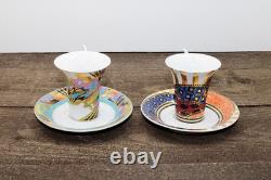 Set 4 Collectable Demitasse Espresso Cups Saucers Rosenthal Studio Line