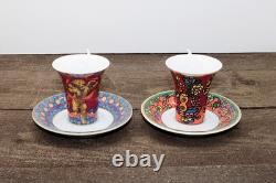 Set 4 Collectable Demitasse Espresso Cups Saucers Rosenthal Studio Line
